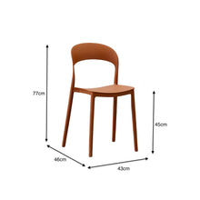 Silla Patrick, Color Terracota, con Espaldar y Diseño Moderno