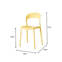 Set de 4 Sillas Patrick, Color Amarillo, con Espaldar y Diseño Moderno