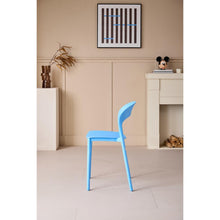 Set de 2 Sillas Patrick, Color Azul, con Espaldar y Diseño Moderno