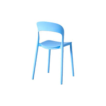 Set de 4 Sillas Patrick, Color Azul, con Espaldar y Diseño Moderno