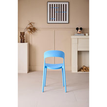 Set de 2 Sillas Patrick, Color Azul, con Espaldar y Diseño Moderno