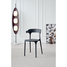 Silla Elena, Color Negro, Con espaldar y diseño Moderno X4