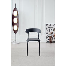 Silla Elena, Color Negro, Con espaldar y diseño Moderno X2