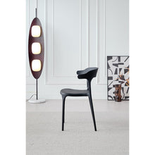 Silla Elena, Color Negro, Con espaldar y diseño Moderno X2