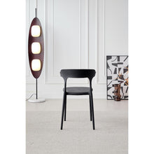 Silla Elena, Color Negro, Con espaldar y diseño Moderno X2