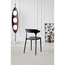 Silla Elena, Color Negro, Con espaldar y diseño Moderno X2