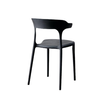 Silla Elena, Color Negro, Con espaldar y diseño Moderno