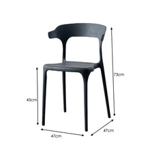 Silla Elena, Color Negro, Con espaldar y diseño Moderno X4