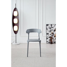 Silla Elena, Color Gris Oscuro, Con espaldar y diseño Moderno X4