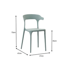 Silla Elena, Color Azul Claro, con Espaldar y Diseño Moderno