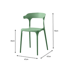 Set de 4 Sillas Elena, Color Verde, Diseño Moderno