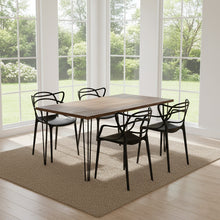 Silla Palermo, Color Negro, Con espaldar y diseño Moderno X4