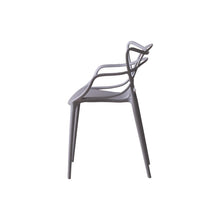 Silla Palermo, Color Gris, con Espaldar y Diseño Moderno X4