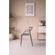 Silla Palermo, Color Gris, con Espaldar y Diseño Moderno X2