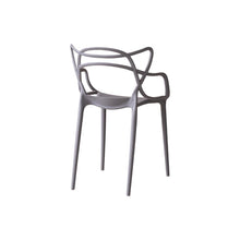 Silla Palermo, Color Gris, con Espaldar y Diseño Moderno X4