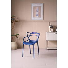 Set de 2 Sillas Palermo, Color Azul, con Espaldar y Diseño Moderno