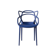 Set de 4 Sillas Palermo, Color Azul, con Espaldar y Diseño Moderno