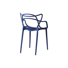 Set de 4 Sillas Palermo, Color Azul, con Espaldar y Diseño Moderno
