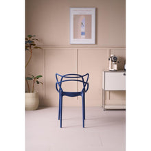 Set de 2 Sillas Palermo, Color Azul, con Espaldar y Diseño Moderno