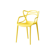 Set de 4 Sillas Palermo, Color Amarillo, con Espaldar y Diseño Moderno