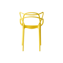 Set de 4 Sillas Palermo, Color Amarillo, con Espaldar y Diseño Moderno