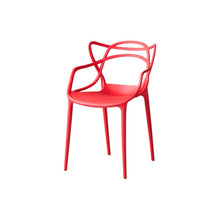 Set de 4 Sillas Palermo, Color Rojo, con Espaldar y Diseño Moderno