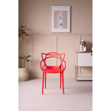Silla Palermo, Color Rojo, Con espaldar y diseño Moderno