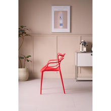Silla Palermo, Color Rojo, Con espaldar y diseño Moderno