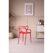 Silla Palermo, Color Rojo, Con espaldar y diseño Moderno