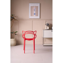 Set de 2 Sillas Palermo, Color Rojo, con Espaldar y Diseño Moderno