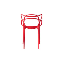 Set de 4 Sillas Palermo, Color Rojo, con Espaldar y Diseño Moderno