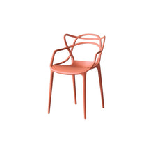 Silla Palermo, Color Terracota, con Espaldar y Diseño Moderno X2