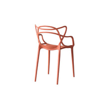 Silla Palermo, Color Terracota, con Espaldar y Diseño Moderno X4