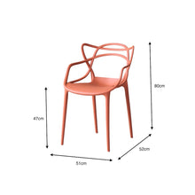 Silla Palermo, Color Terracota, con Espaldar y Diseño Moderno X4