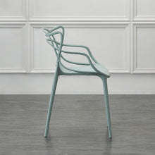Silla Palermo, Color Azul Claro, con Espaldar y Diseño Moderno