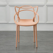 Set de 4 Sillas Palermo, Color Mandarina, con Espaldar y Diseño Moderno