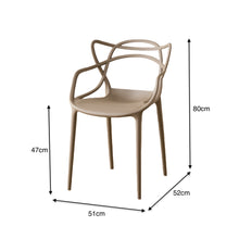 Silla Palermo, Color Taupe, Con espaldar y diseño Moderno X4