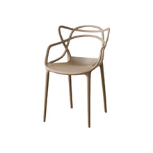 Silla Palermo, Color Taupe, Con espaldar y diseño Moderno X4