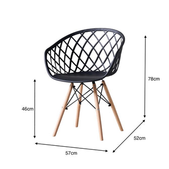 Silla Oasis con Brazos, Color Negro, Con espaldar X4