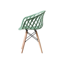 Set de 4 Sillas Oasis con Brazos, Color Verde Olivo, con Espaldar