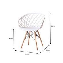 Set de 4 Sillas Oasis con Brazos, Color Blanco, con Espaldar