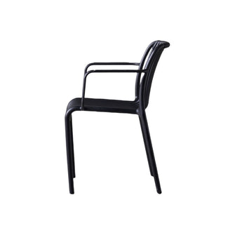 Silla Terra con Brazos, Color Negro, Con espaldar X4
