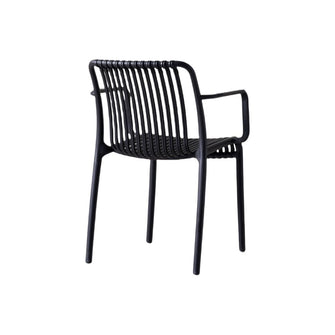 Silla Terra con Brazos, Color Negro, Con espaldar