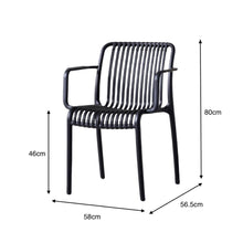 Silla Terra con Brazos, Color Negro, Con espaldar