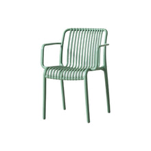 Set de 4 Sillas Terra con Brazos, Color Verde Olivo, con Espaldar