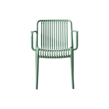 Set de 4 Sillas Terra con Brazos, Color Verde Olivo, con Espaldar