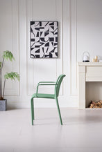 Silla Terra con Brazos, Color Verde Olivo, Con espaldar X4