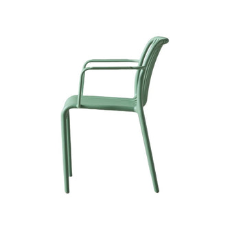 Silla Terra con Brazos, Color Verde Olivo, Con espaldar X2
