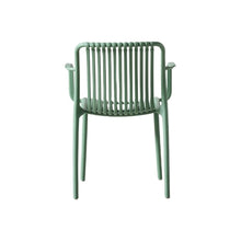 Silla Terra con Brazos, Color Verde Olivo, Con espaldar X4