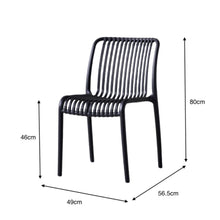 Silla Terra, Color Negro, Con espaldar X4